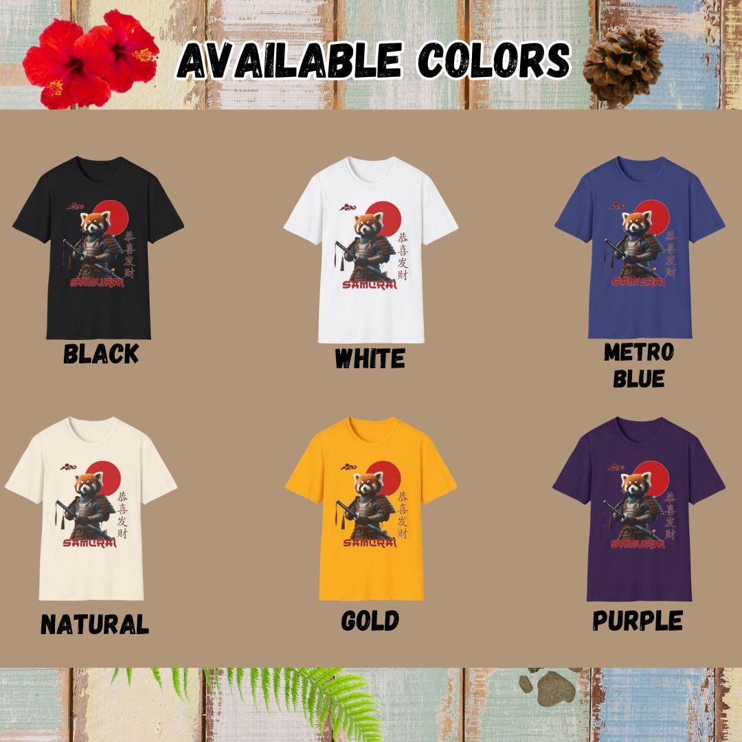 Samurai Tee β Red Panda β Bold Vibrant Art
