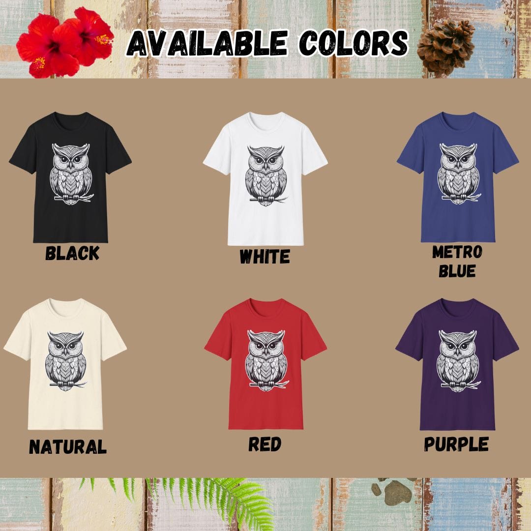 Owl Tee β On Branch β Bold Vibrant Art