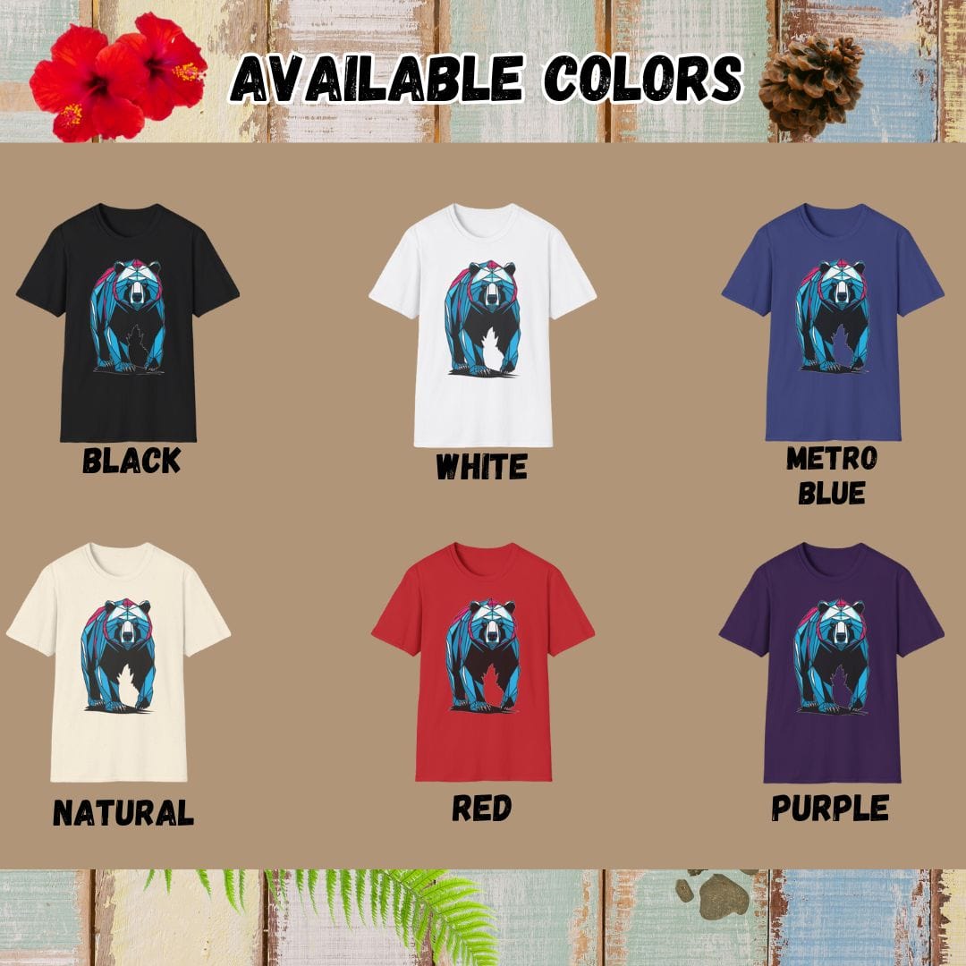Bear Tee β Geometric β Bold Vibrant Art