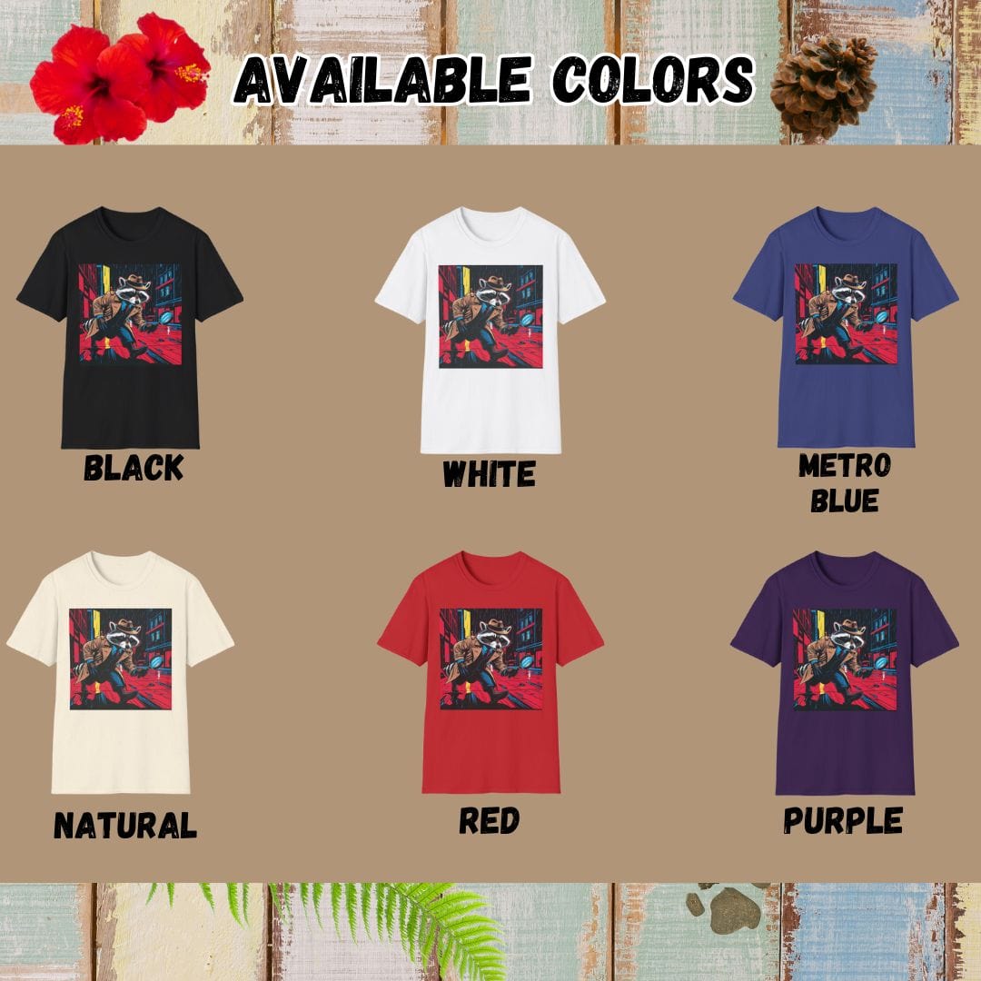 Raccoon Tee β Detective Raccoon Pop Art β Bold Vibrant Art