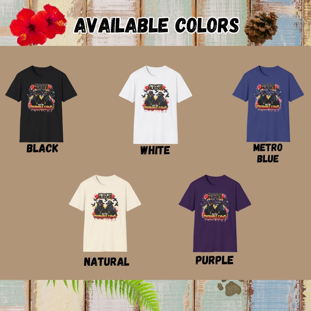 Crows Tee β Attempted Murder β Bold Vibrant Art