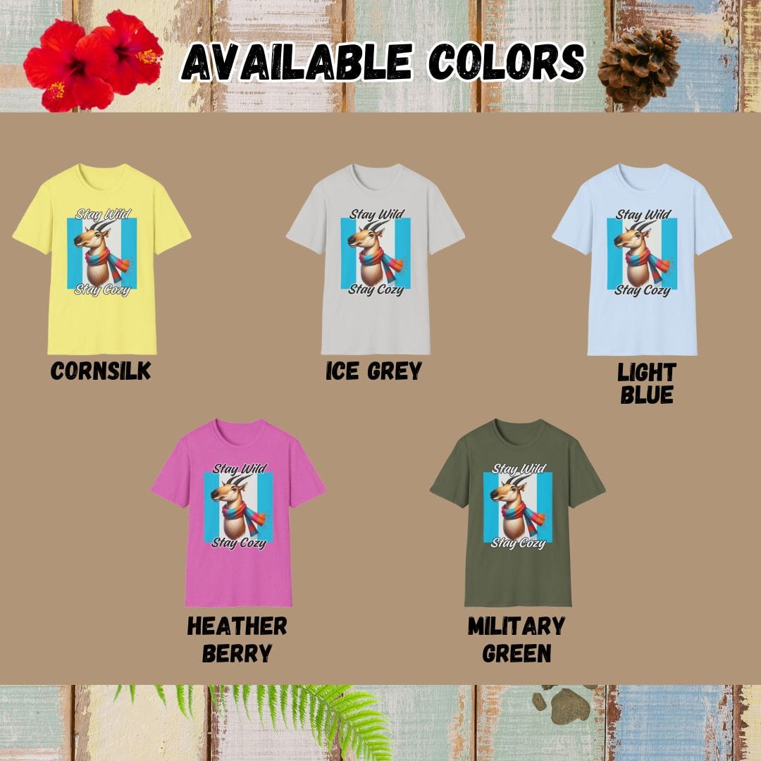 Saige Antelope Tee β Stay Wild Stay Cozy β Bold Vibrant Art