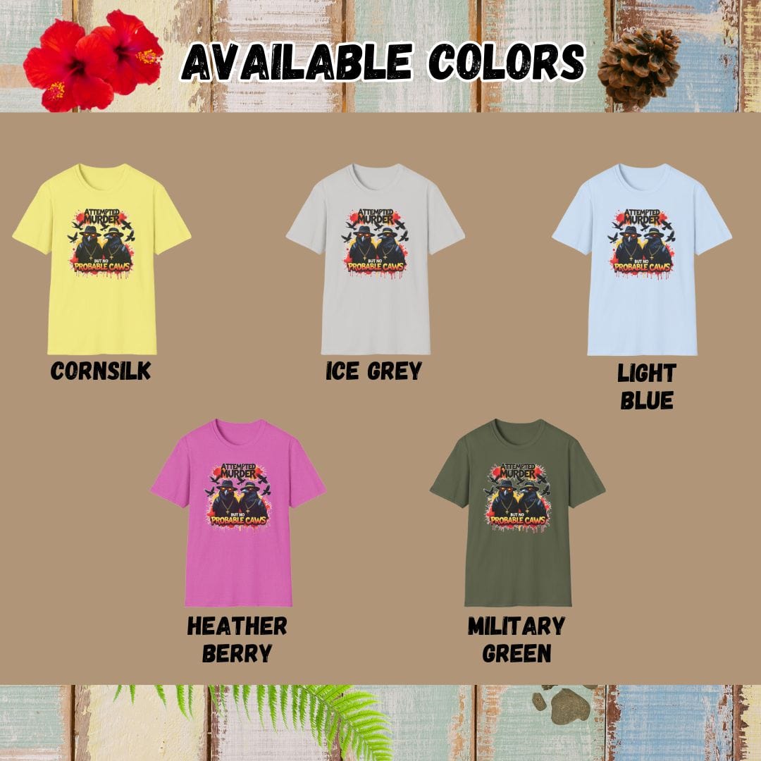 Crows Tee β Attempted Murder β Bold Vibrant Art