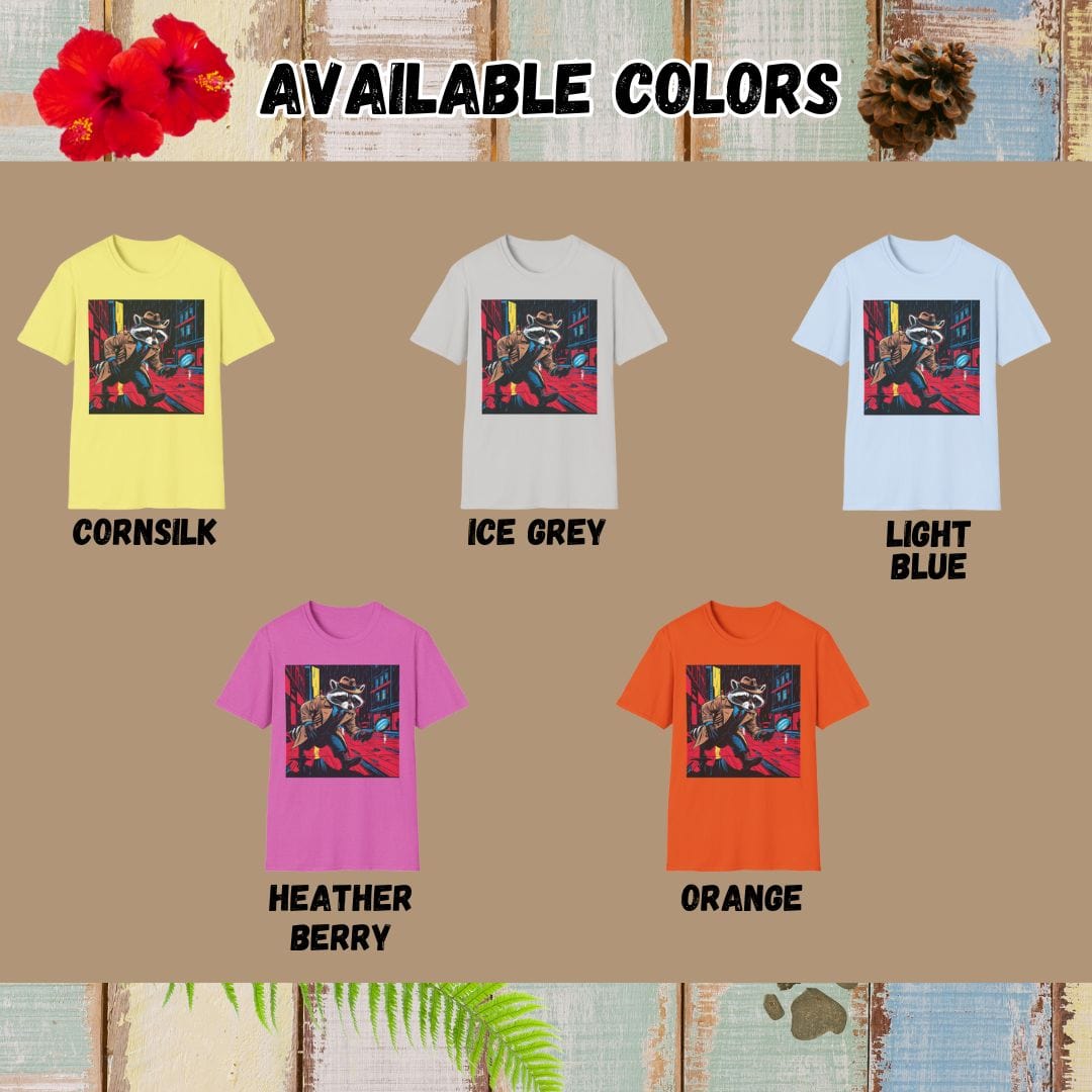 Raccoon Tee β Detective Raccoon Pop Art β Bold Vibrant Art