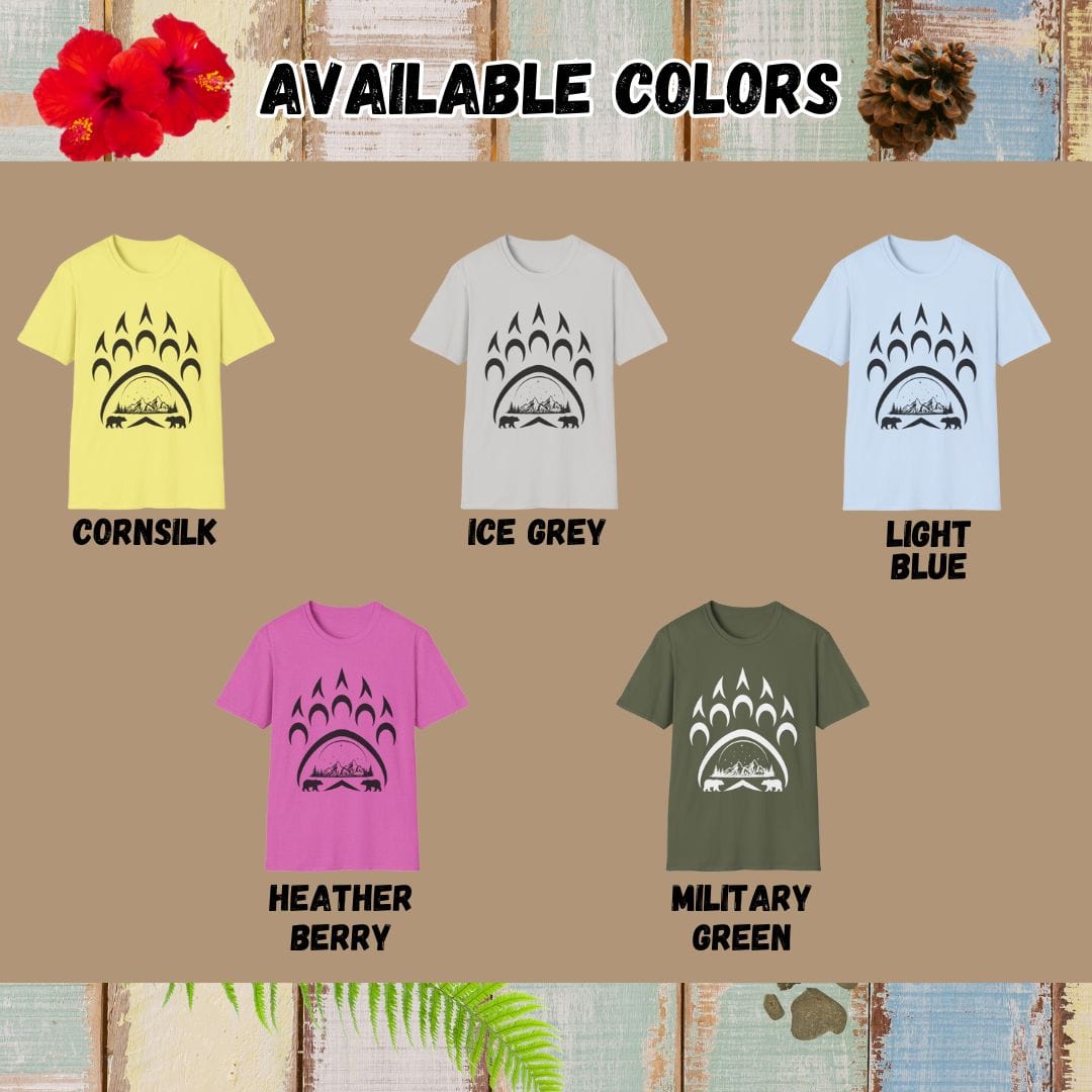 Bear Tee β Paw β Bold Vibrant Art