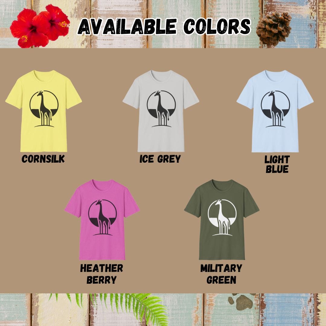 Giraffe Tee β Minimalist β Bold Vibrant Art