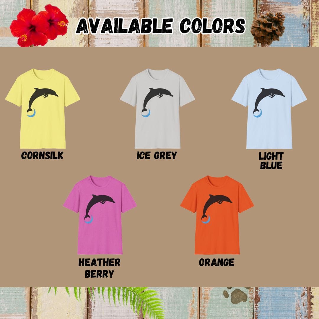 Dolphin Tee β Jumping Minimalist β Bold Vibrant Art