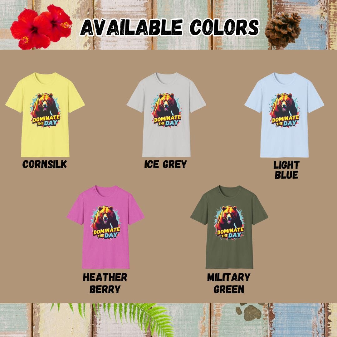 Bear Tee β Dominate the Day β Bold Vibrant Art