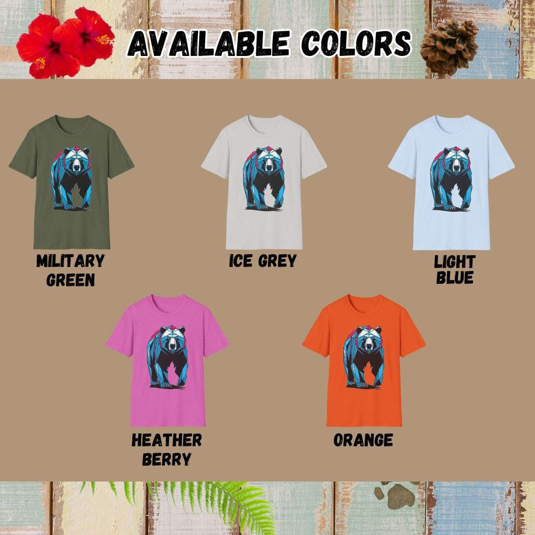 Bear Tee β Geometric β Bold Vibrant Art