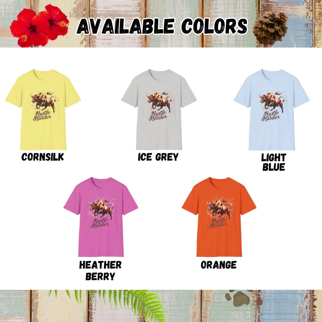Hustle Harder Bull T-Shirt