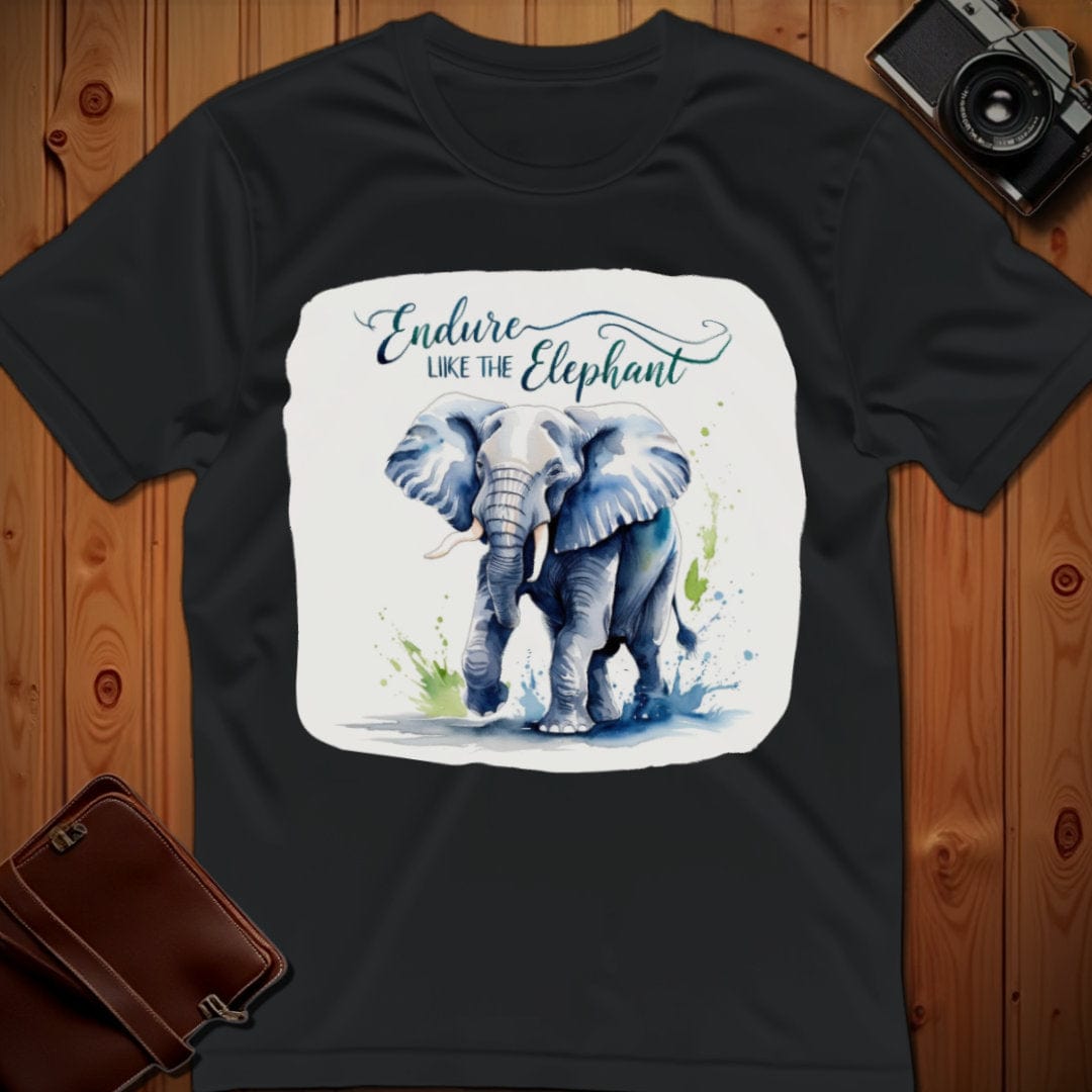 Elephant Tee β Endure Like The β Bold Vibrant Art