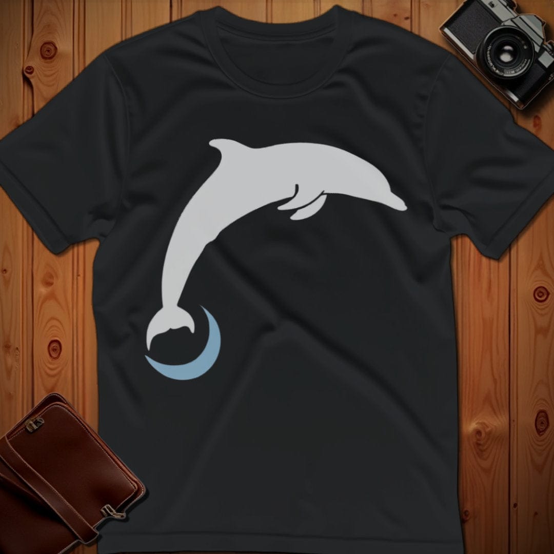 Dolphin Tee β Jumping Minimalist β Bold Vibrant Art
