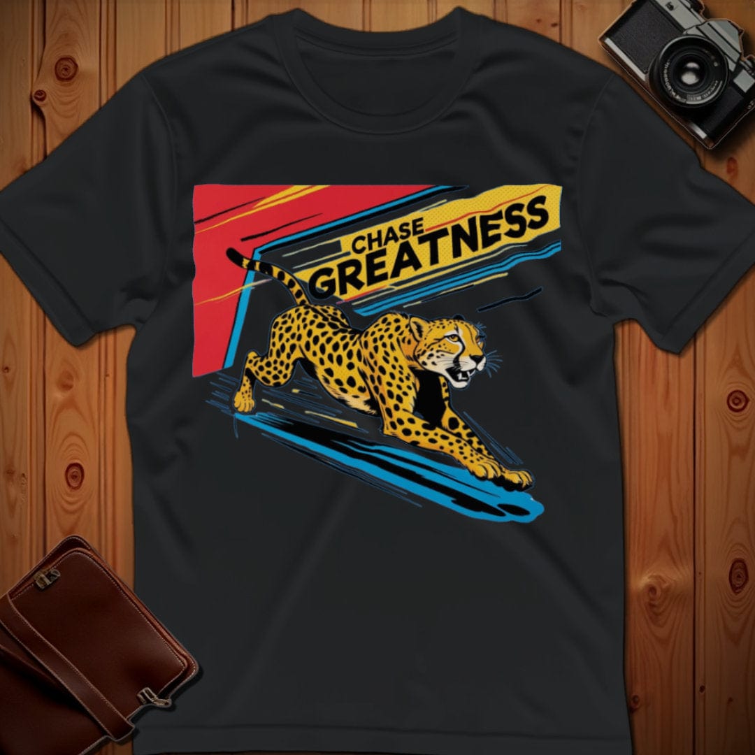 Cheetah Tee β Chase Greatness β Bold Vibrant Art