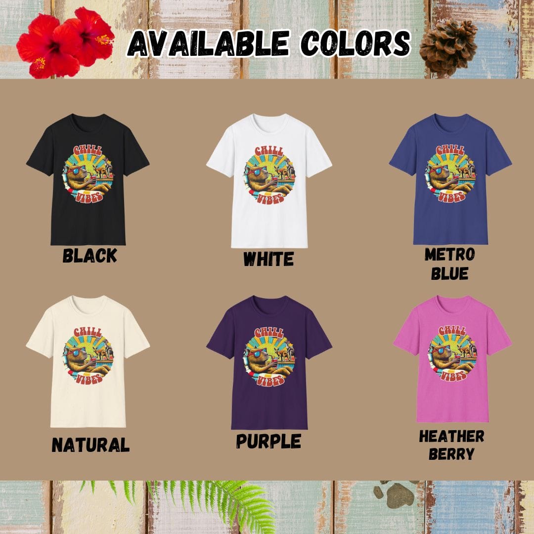 Capybara Tee β Chill Vibes β Bold Vibrant Art