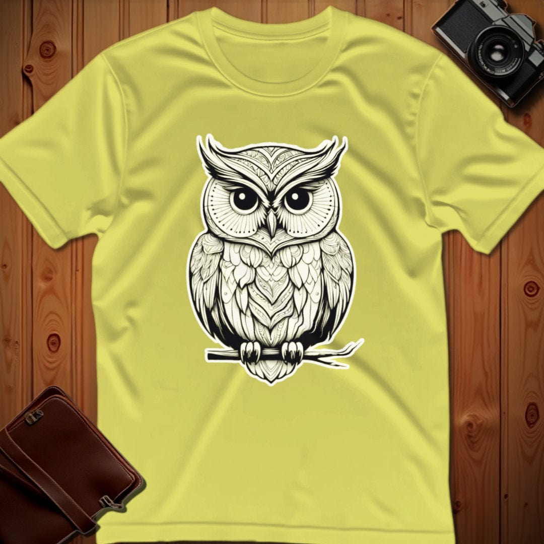 Owl Tee β On Branch β Bold Vibrant Art