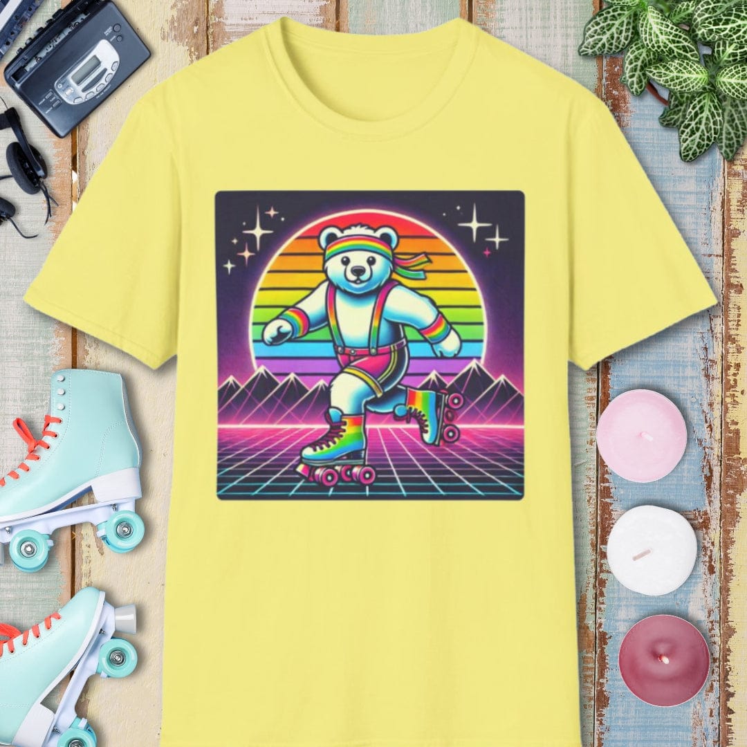 Bear Tee β 80's Roller Skating β Bold Vibrant Art
