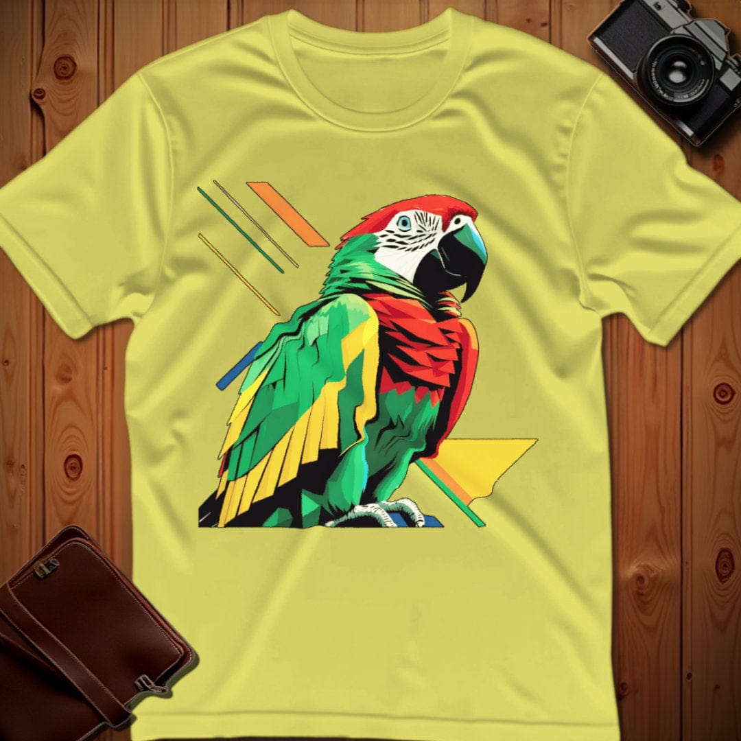 Parrot Tee β Geometric β Bold Vibrant Art