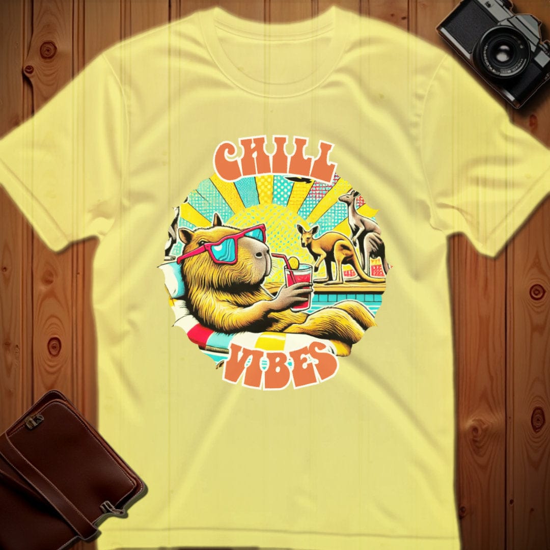 Capybara Tee β Chill Vibes β Bold Vibrant Art