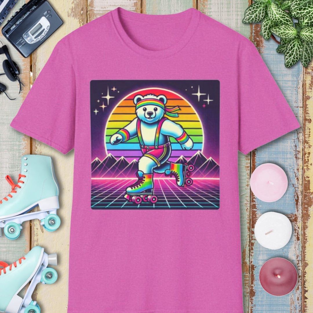 Bear Tee β 80's Roller Skating β Bold Vibrant Art