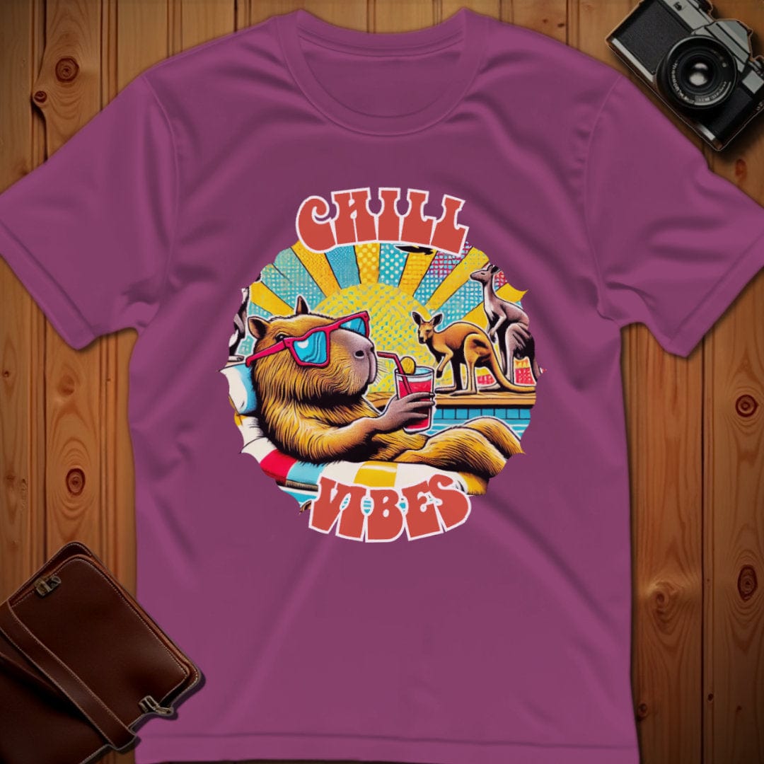 Capybara Tee β Chill Vibes β Bold Vibrant Art