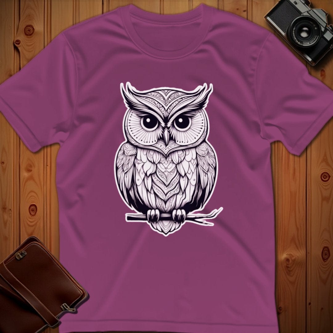 Owl Tee β On Branch β Bold Vibrant Art