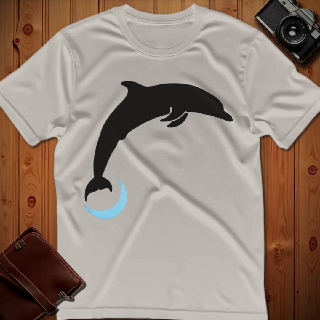 Dolphin Tee β Jumping Minimalist β Bold Vibrant Art