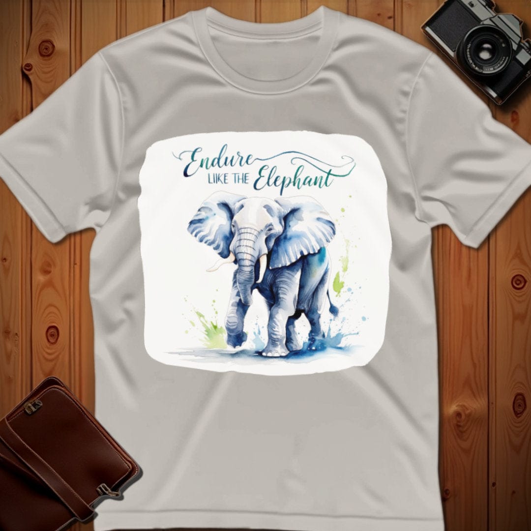Elephant Tee β Endure Like The β Bold Vibrant Art