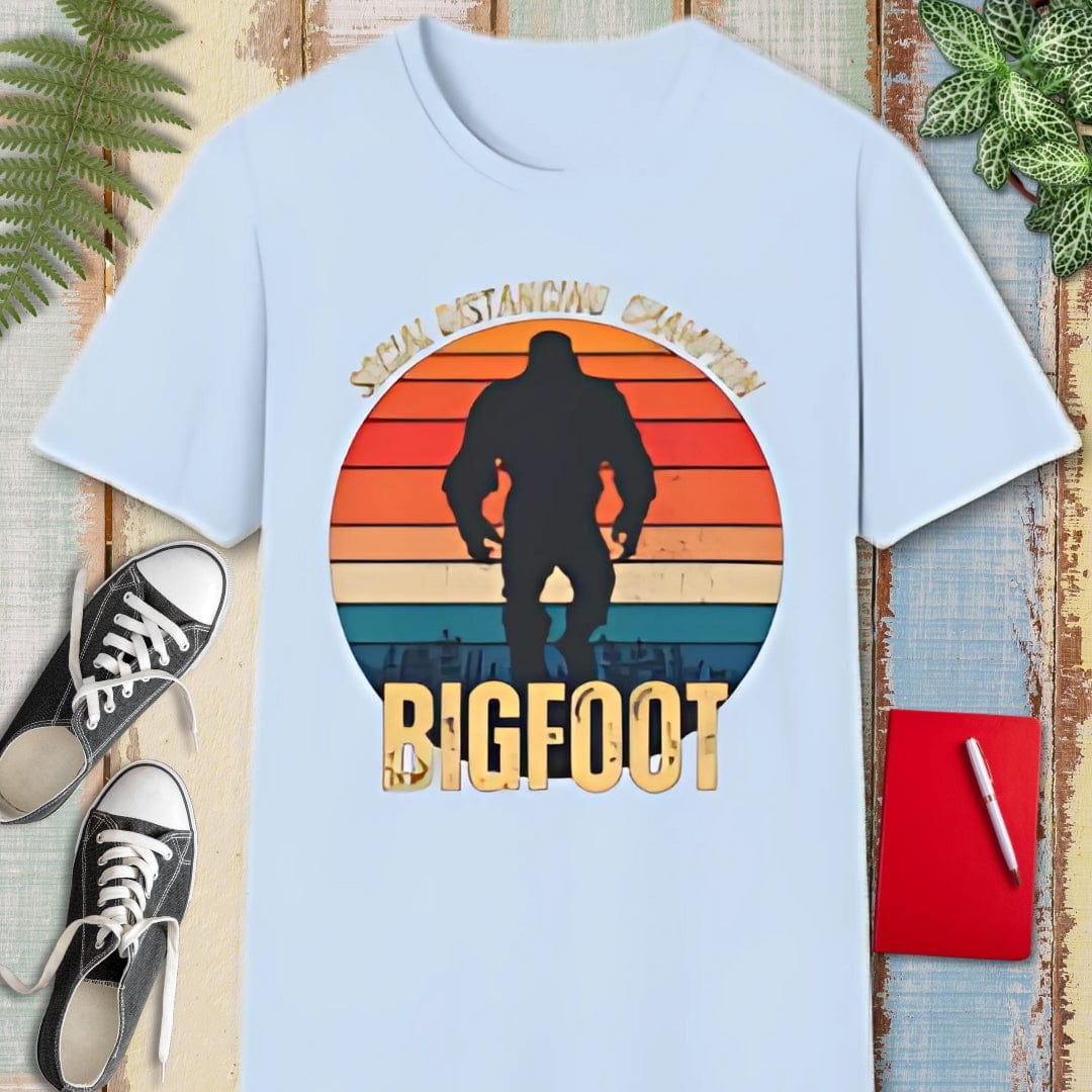 Bigfoot Tee β Social Distancing Champion β Bold Vibrant Art