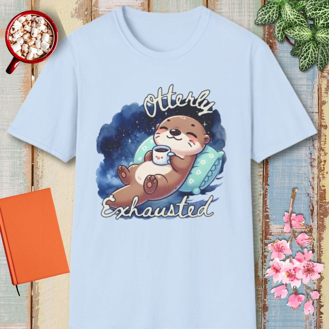 Otter Tee – Otterly Exhausted– Bold Vibrant Art