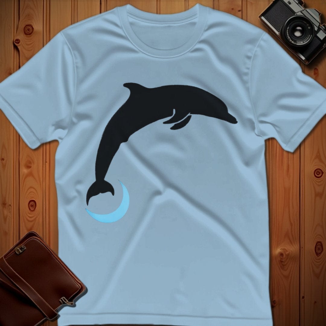 Dolphin Tee β Jumping Minimalist β Bold Vibrant Art