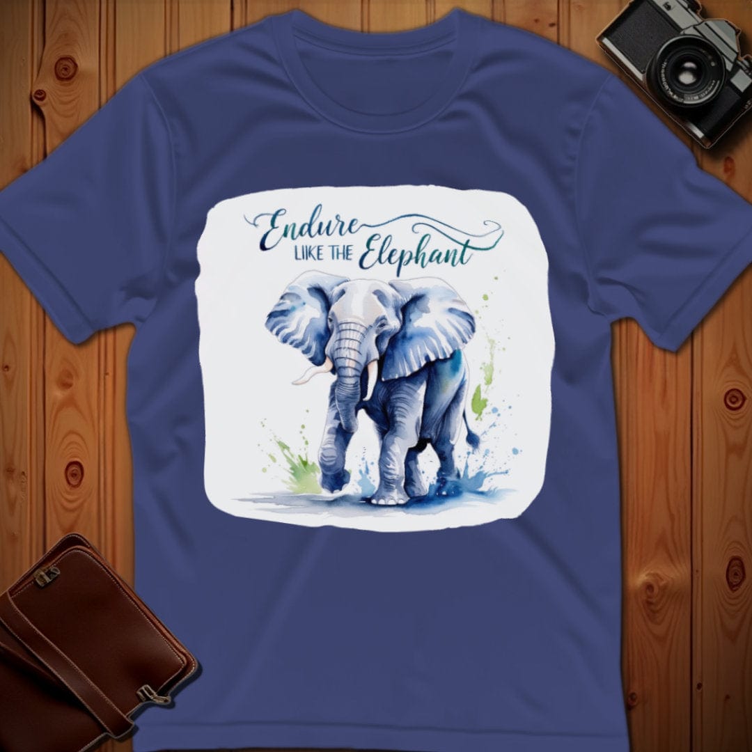 Elephant Tee β Endure Like The β Bold Vibrant Art