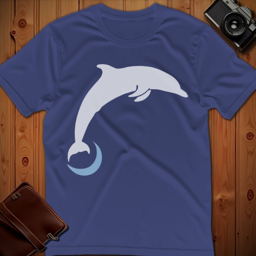 Dolphin Tee β Jumping Minimalist β Bold Vibrant Art