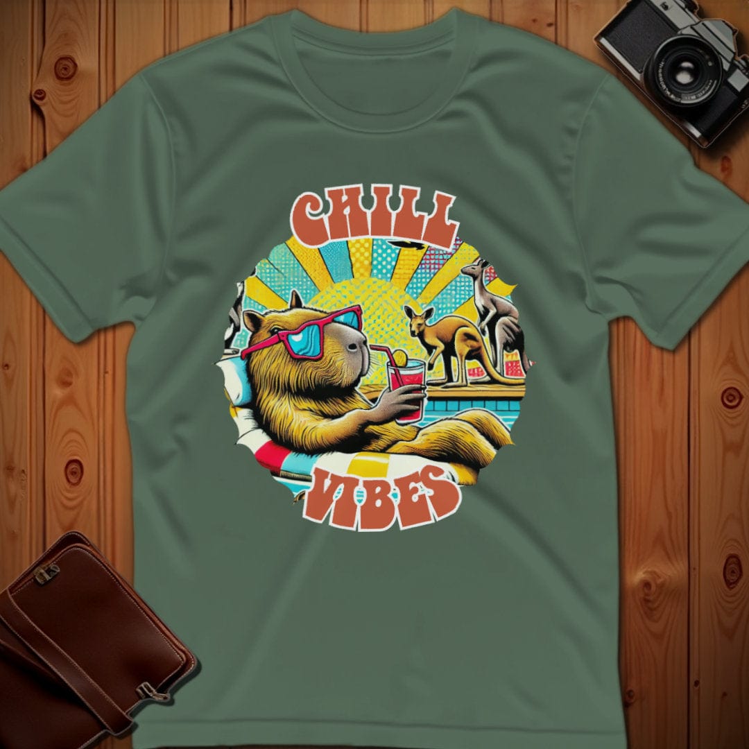 Capybara Tee β Chill Vibes β Bold Vibrant Art