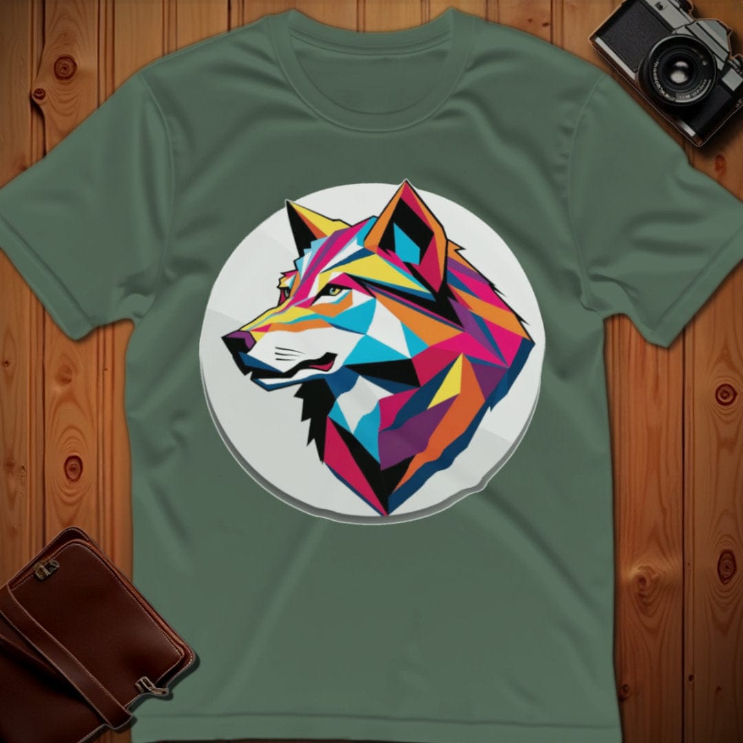 Wolf Tee β Geometric β Bold Vibrant Art | Weekend Casual Wear