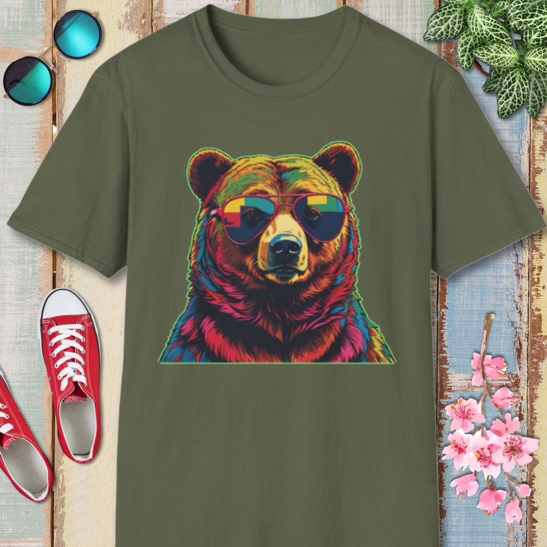 Bear Tee β Psychedelic β Bold Vibrant Art | Outdoor Adventure