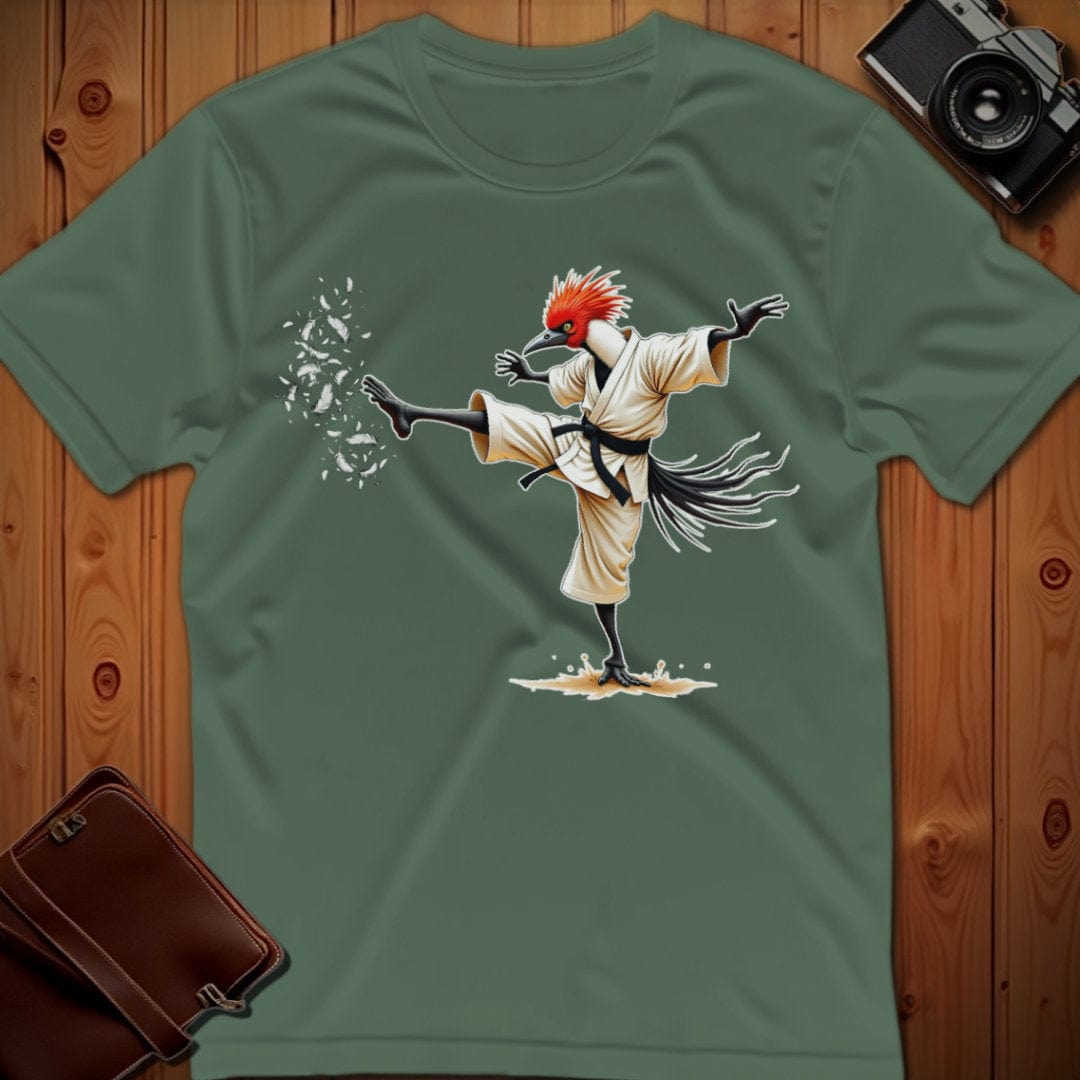 Secretary Bird Tee β Martial Artist β Bold Vibrant Art