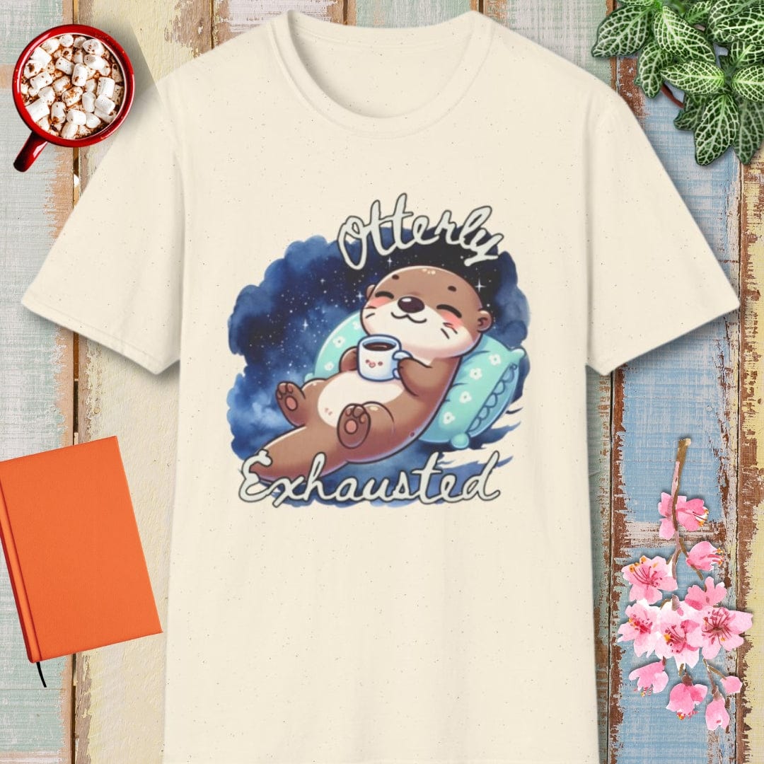 Otter Tee – Otterly Exhausted– Bold Vibrant Art