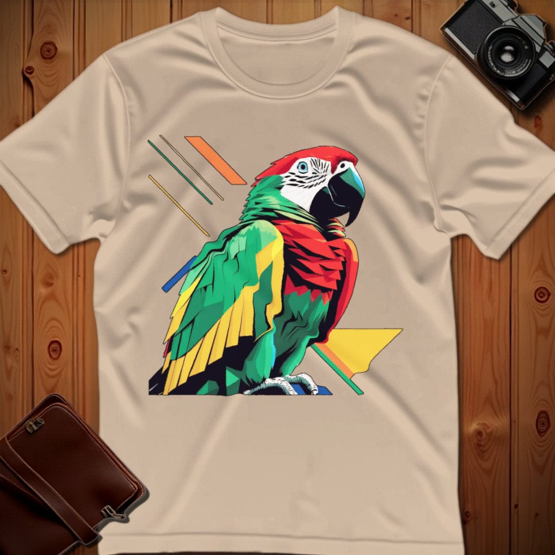 Parrot Tee β Geometric β Bold Vibrant Art