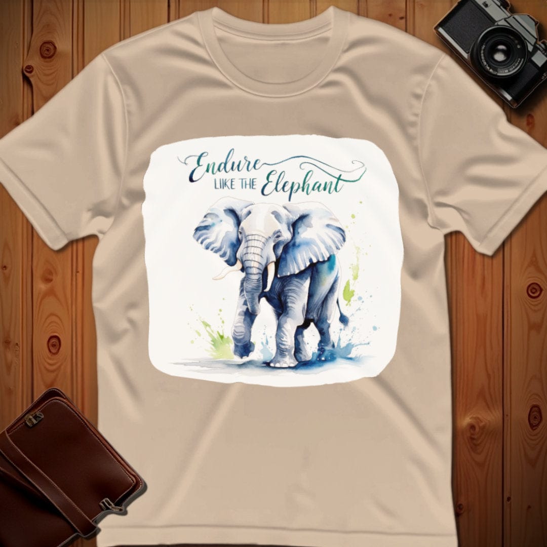 Elephant Tee β Endure Like The β Bold Vibrant Art