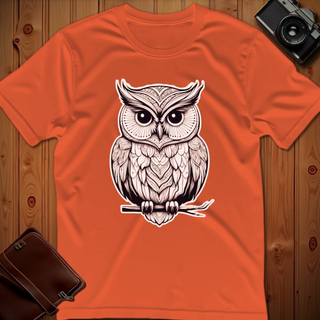 Owl Tee β On Branch β Bold Vibrant Art