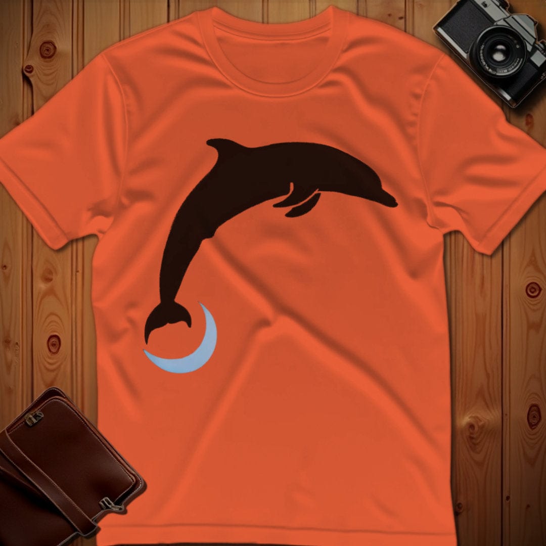 Dolphin Tee β Jumping Minimalist β Bold Vibrant Art