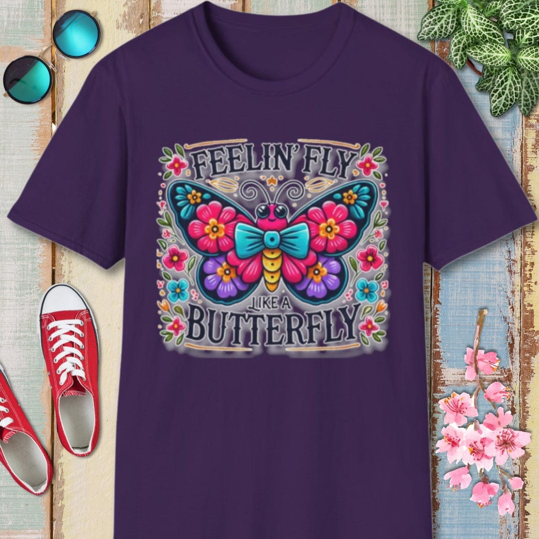 Butterfly Tee β Feelin Fly Like A β Bold Vibrant Art
