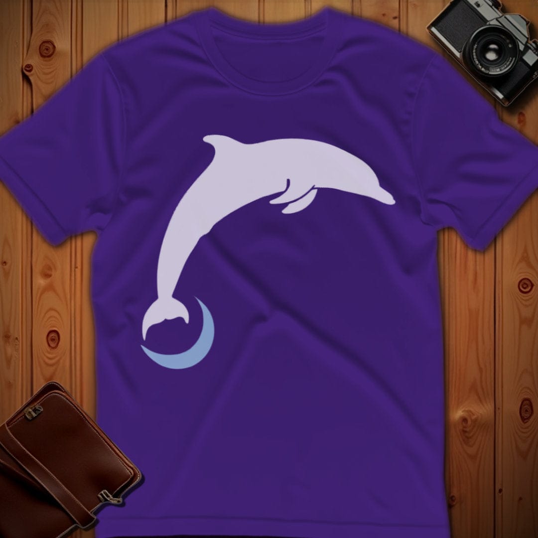 Dolphin Tee β Jumping Minimalist β Bold Vibrant Art