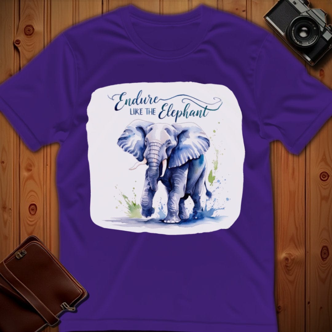 Elephant Tee β Endure Like The β Bold Vibrant Art