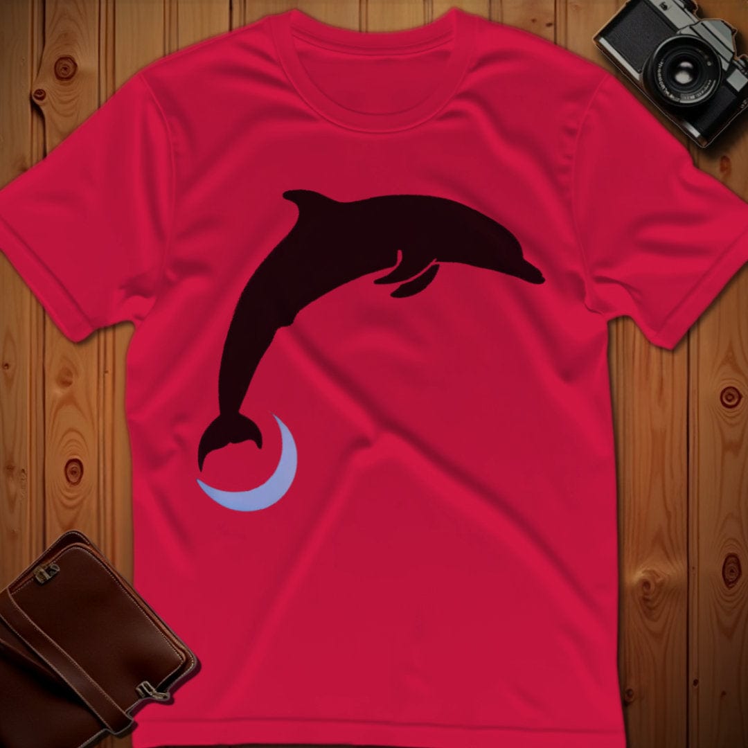 Dolphin Tee β Jumping Minimalist β Bold Vibrant Art