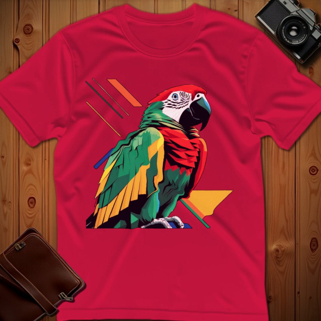 Parrot Tee β Geometric β Bold Vibrant Art