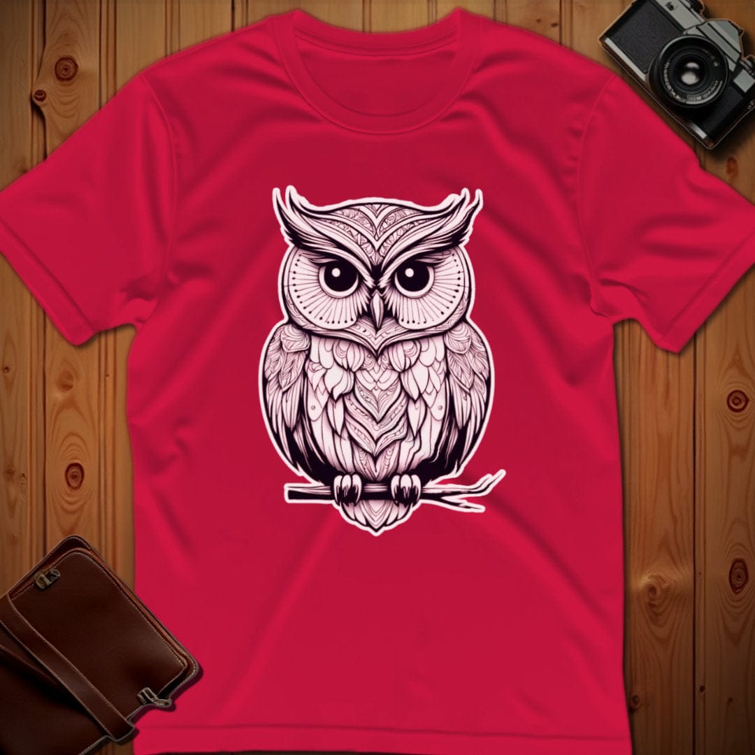 Owl Tee β On Branch β Bold Vibrant Art