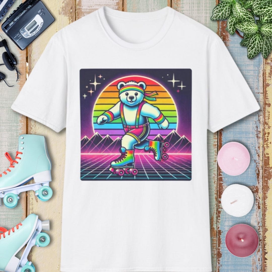 Bear Tee β 80's Roller Skating β Bold Vibrant Art
