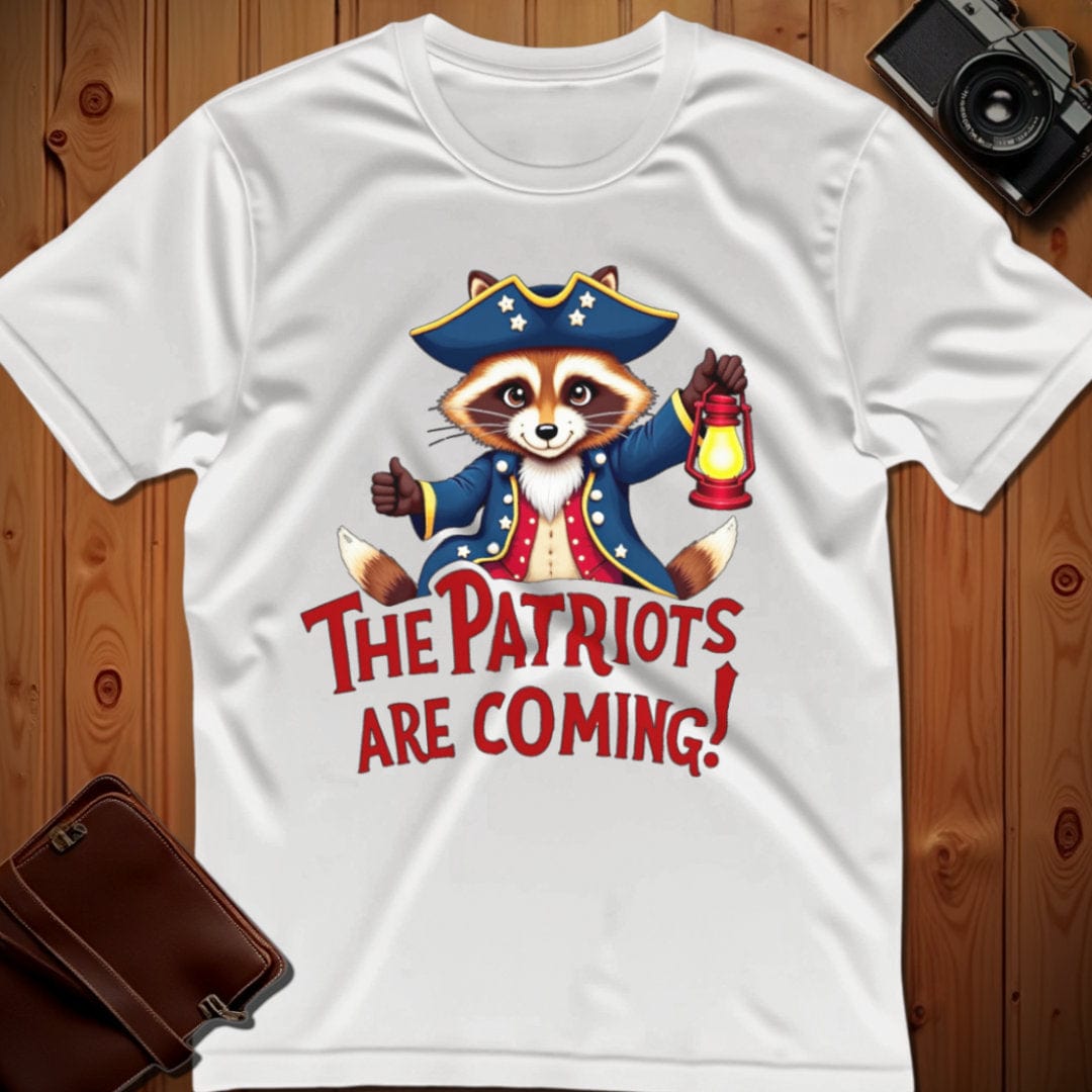 Raccoon Tee β Patriots are coming β Bold Vibrant Art