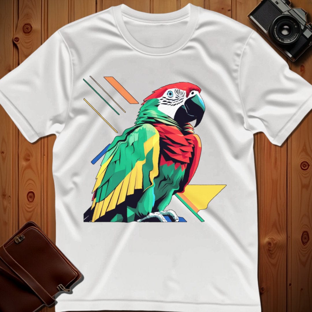 Parrot Tee β Geometric β Bold Vibrant Art